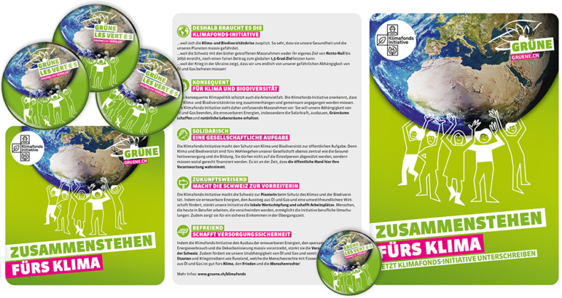 Bild von Kampagnen-Material der Klimafonds-Initiative